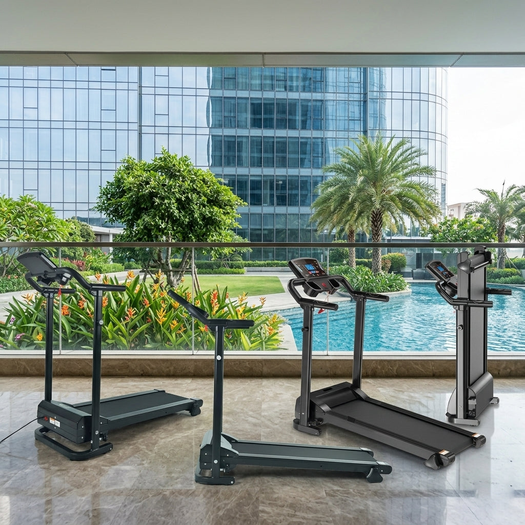 Foldable Treadmill 9% Incline Electric Running Motorised Machin Waking Home Gym