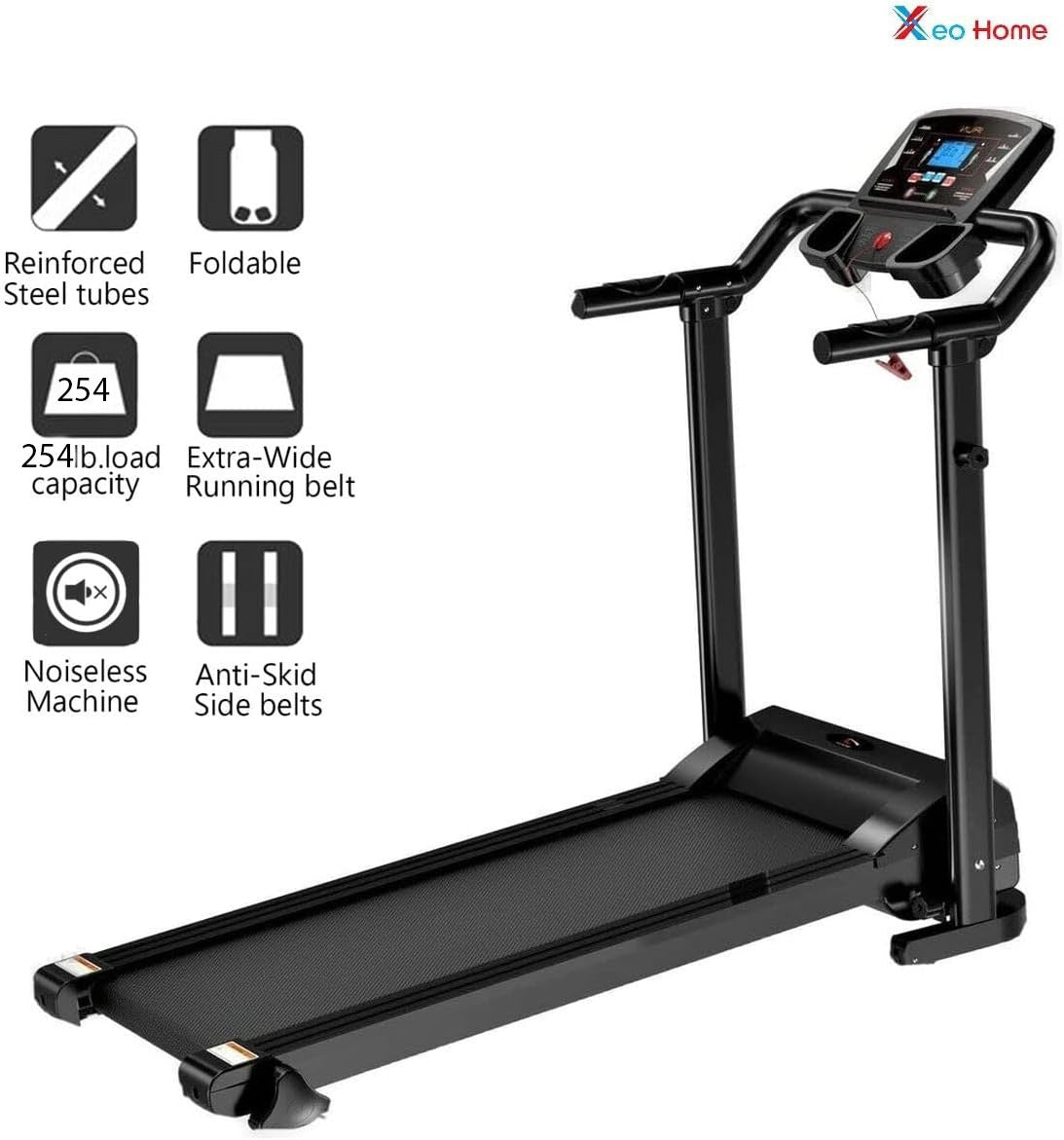 Foldable Treadmill 9% Incline Electric Running Motorised Machin Waking Home Gym