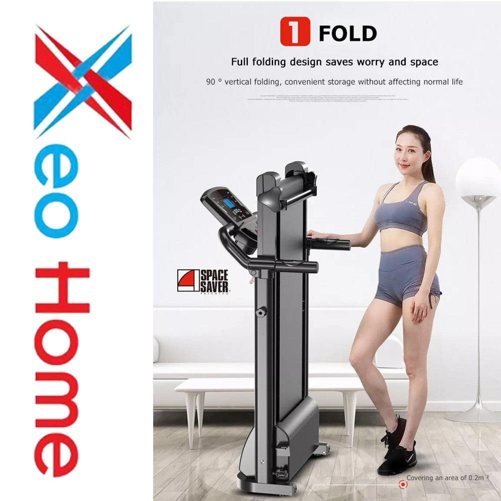Foldable Treadmill 9% Incline Electric Running Motorised Machin Waking Home Gym