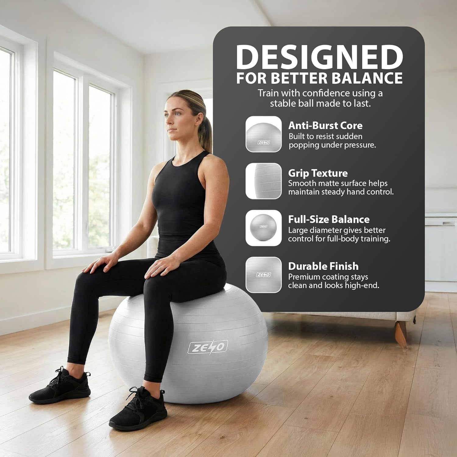 EXERCISE GYM BALL SWISS PILATES YOGA CORE TRAINING PREGNANCY BIRTHING ANTI-BURST